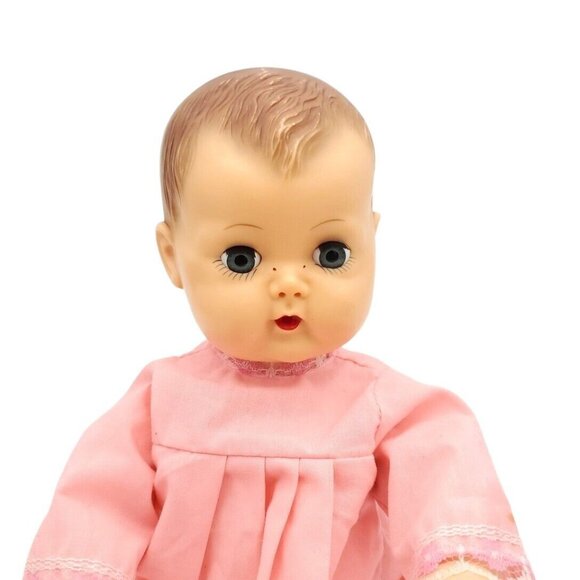 Mattel 2003 "Tiny Tears" Doll Vintage‎ Reproduction 12" Baby Pink Nightgown - Picture 2 of 8